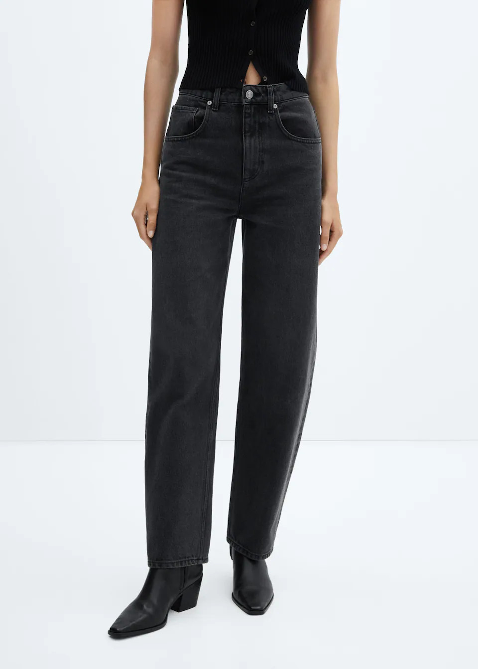 High-waist balloon jeans | MANGO (US)