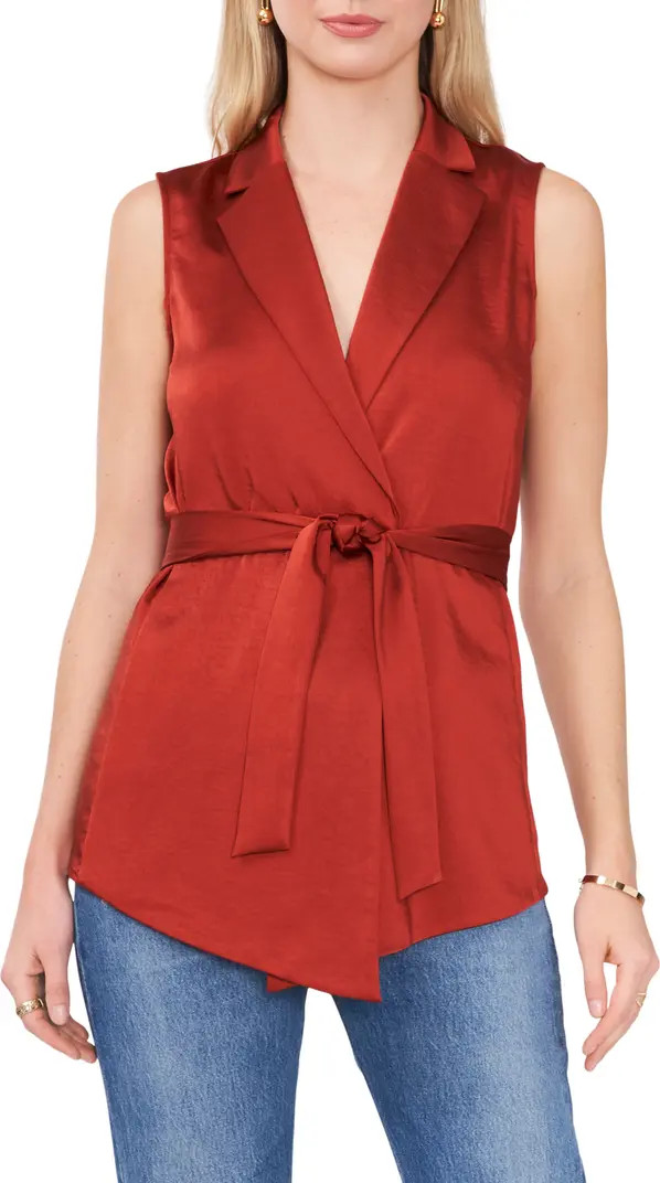 Belted Satin Vest | Nordstrom