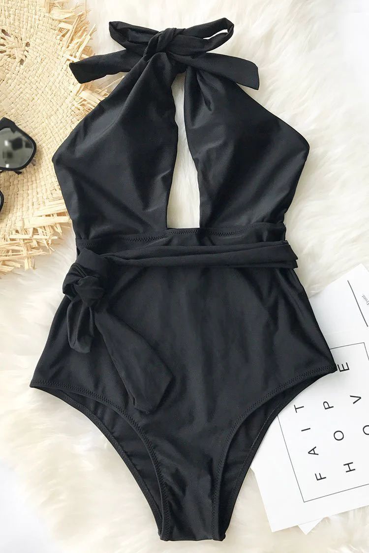 Eternal Mystery Solid One-piece Swimsuit | Cupshe