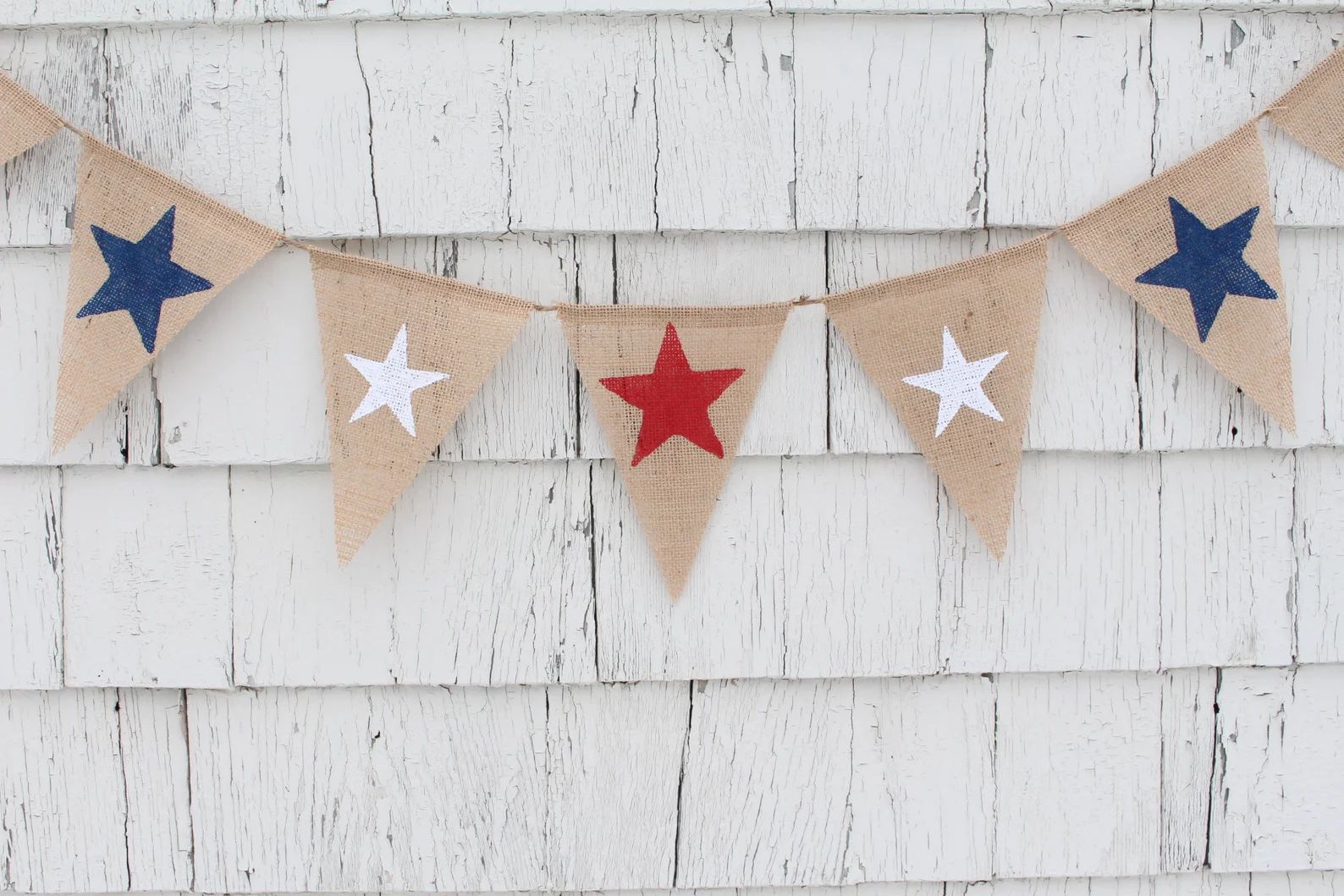 Star Banner Patriotic Banner Patriotic Burlap Bunting 4th | Etsy | Etsy (US)