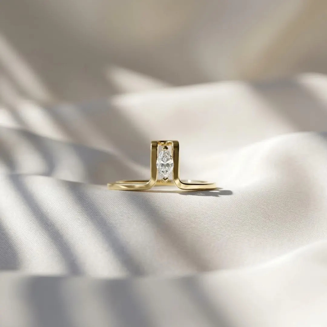 Marquise CZ Smart Ring Cover for Oura Ring Sterling Silver Gold Plated Dainty Stackable Ring Mini... | Etsy (US)