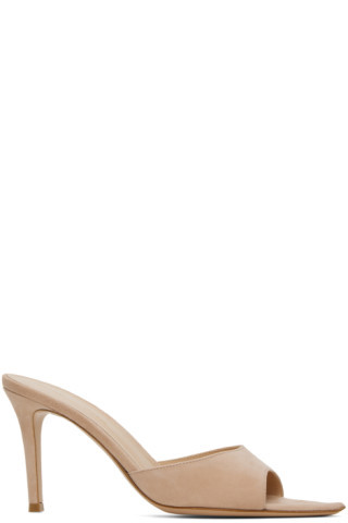 Beige Elle 85 Mules | SSENSE
