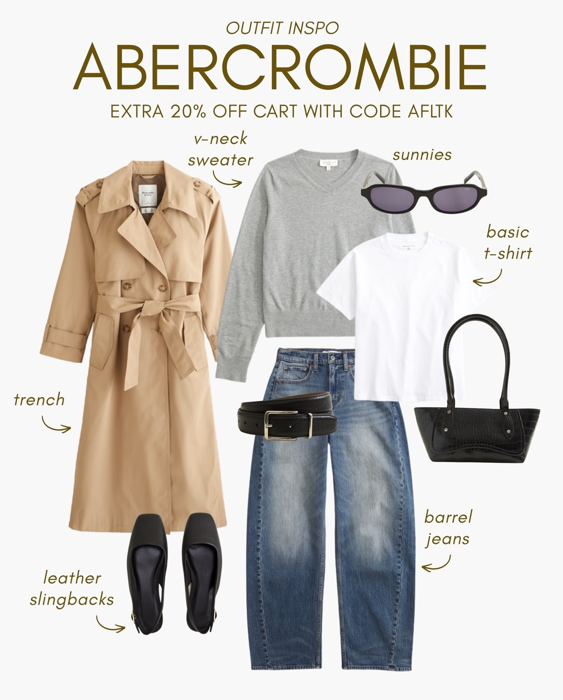 [10/10/26] Abercrombie Outfit Inspo for Fall | Get 20% off using code AFLTK 🩶

*Use code AFLTK to get an additional 20% off almost everything in stores and online at checkout from October 10, 2026 to October 11, 2026 in US/CA. Exclusions apply. See details online.