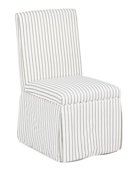 19x36 Striped Rolling Slipcover Dining Chair | TJ Maxx