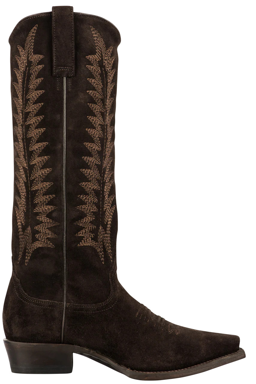 Stetson Women's Brown Suede Cowgirl Boots | Pinto Ranch | Pinto Ranch