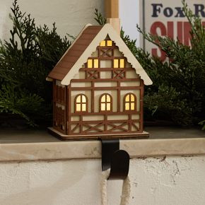 Scandi Side Cabin Stocking Holder | West Elm (US)