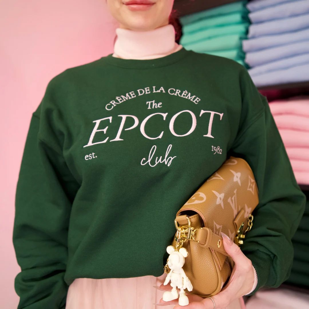 The Epcot Club Embroidered Custom Crewneck - Etsy | Etsy (US)