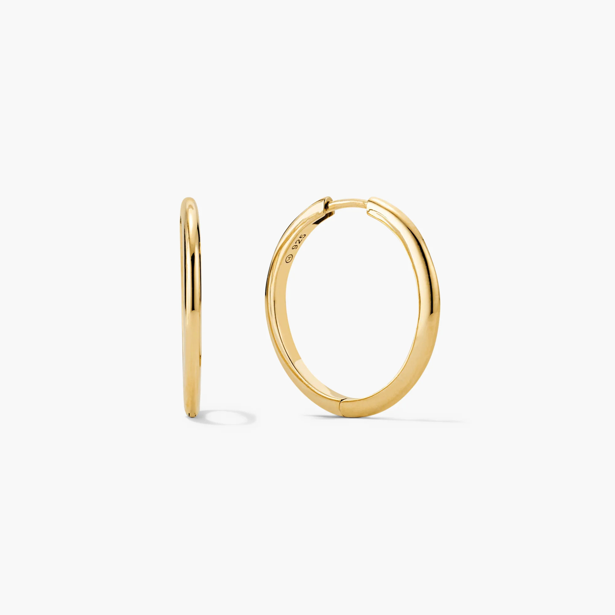 18k Gold Vermeil Large Tube Hoop Earrings - Jewelry | Mejuri | Mejuri Fine Crew