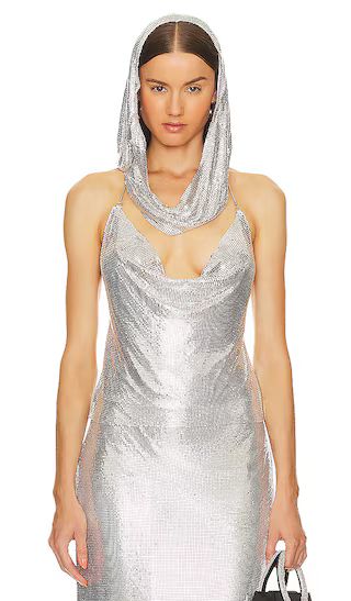 x Bridget Chainmail Hoodie Top in Silver | Revolve Clothing (Global)