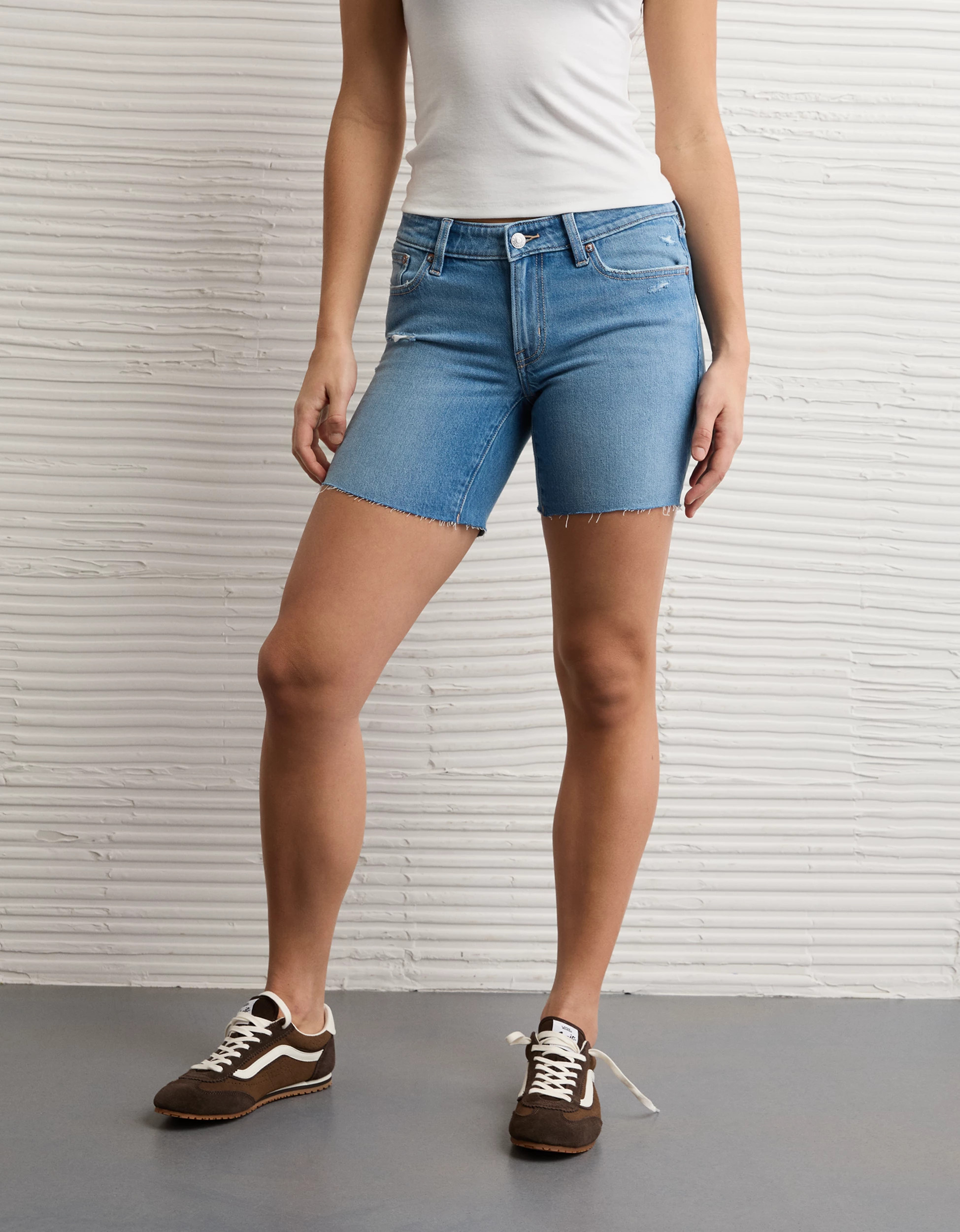 AE Stretch Low-Rise Perfect Skinny Bermuda Short | American Eagle Outfitters (US & CA)