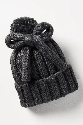 Maeve Chunky Knit Bow Beanie | Anthropologie (US)
