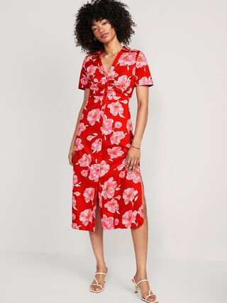 Cutout Midi Shirt Dress for Women | Old Navy (US)