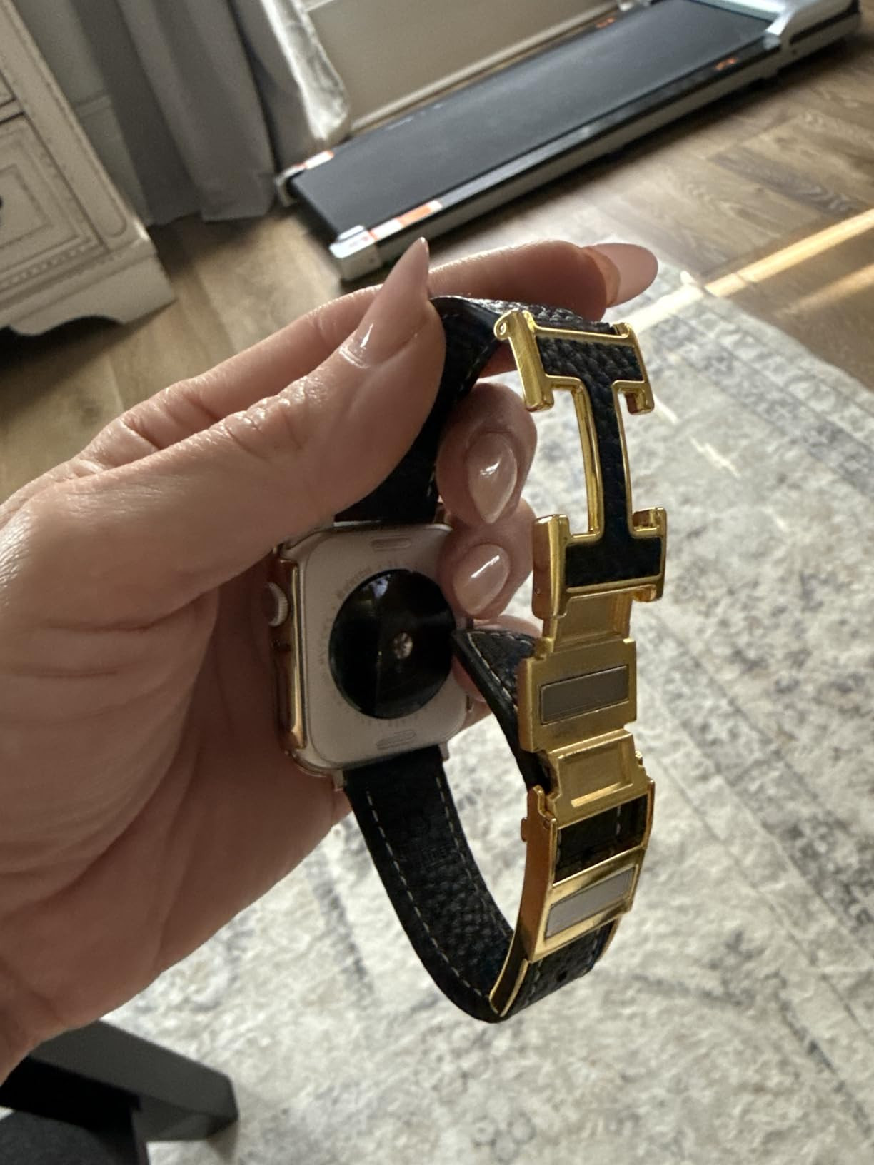 Leather Magnetic Band Compatible with Apple Watch Bands 38mm 40mm 41mm 42mm 44mm 45mm 46mm 49mm f... | Amazon (US)