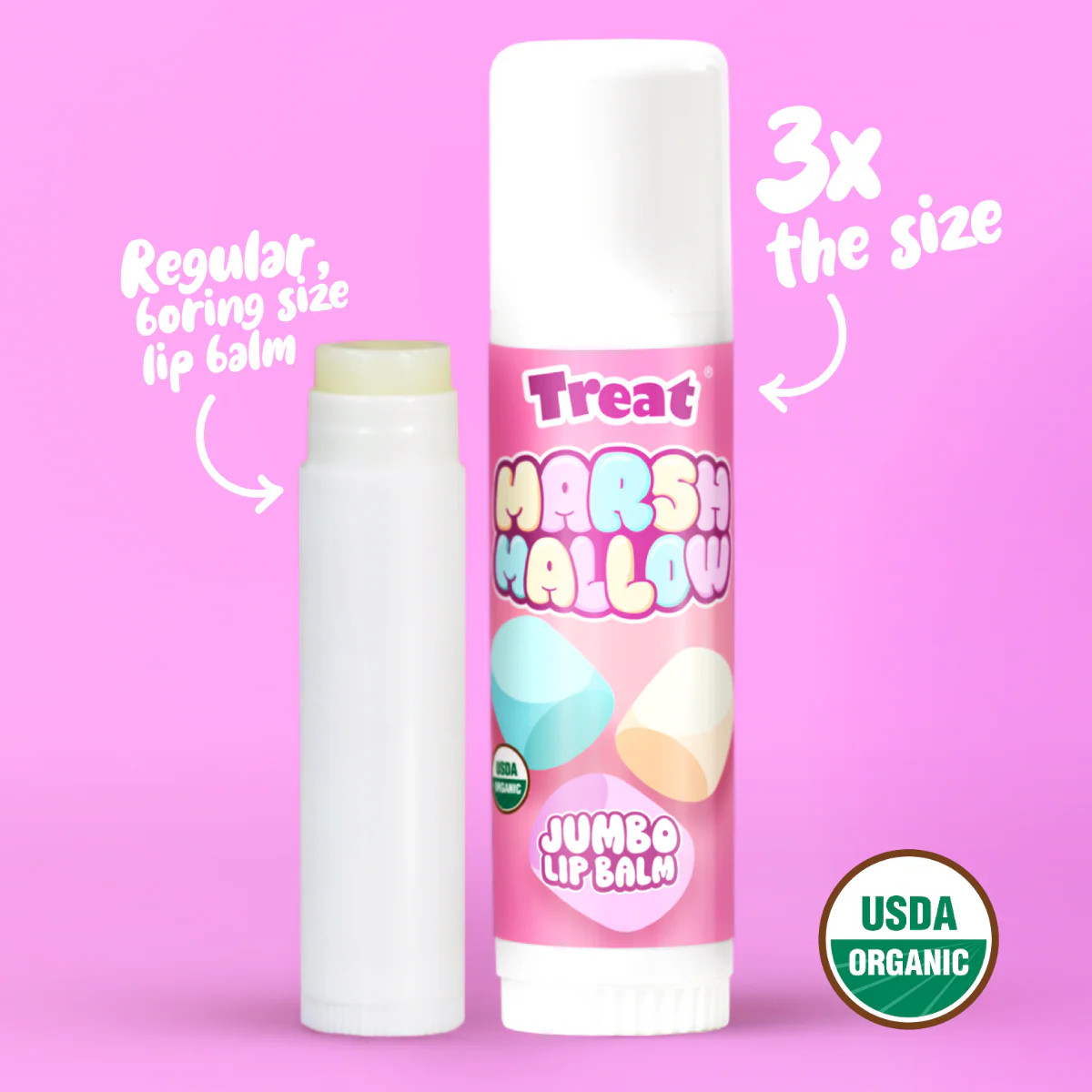 Jumbo Marshmallow Organic Lip Balm | Treat Beauty