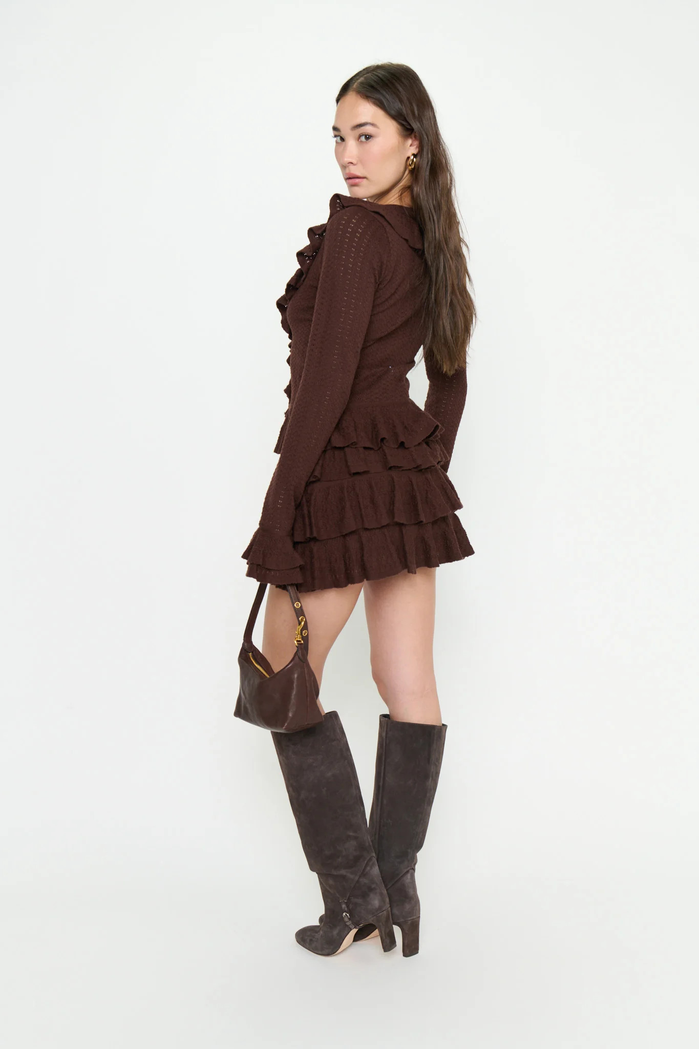 Marley Skort ~ Brown Pointelle Knit | Show Me Your Mumu