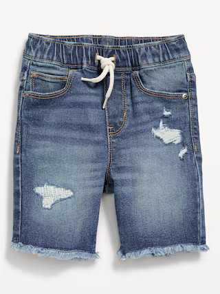 Unisex Functional Drawstring 360° Stretch Pull-On Jean Shorts for Toddler | Old Navy (US)