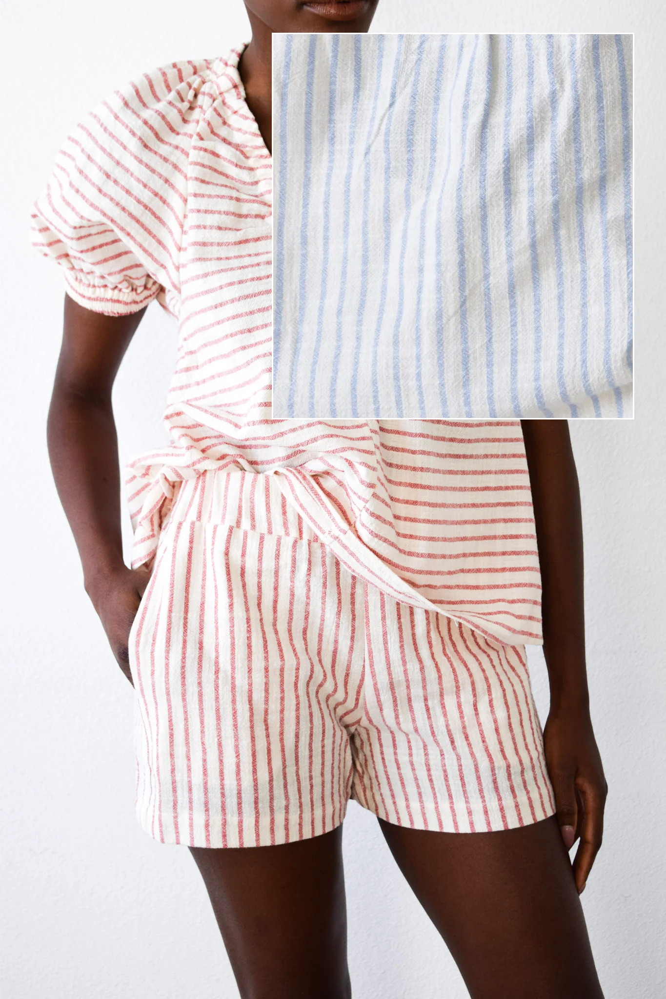 Never A Wallflower | Pull On Shorts Blue Stripe | Never A Wallflower