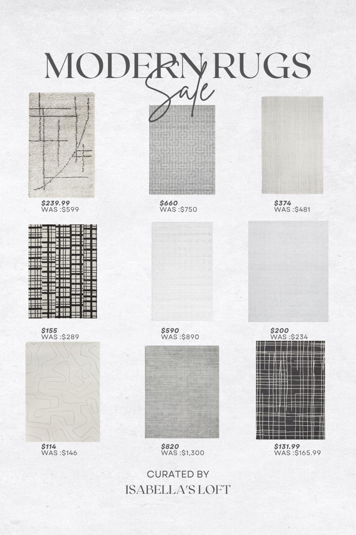 Modern Rugs Sale

Media Console, Living Home Furniture, Bedroom Furniture, stand, cane bed, cane furniture, floor mirror, arched mirror, cabinet, home decor, modern decor, mid century modern, kitchen pendant lighting, unique lighting, Console Table, Restoration Hardware Inspired, ceiling lighting, black light, brass decor, black furniture, modern glam, entryway, living room, kitchen, bar stools, throw pillows, wall decor, accent chair, dining room, home decor, rug, coffee table

#LTKhome #LTKsalealert #LTKFind