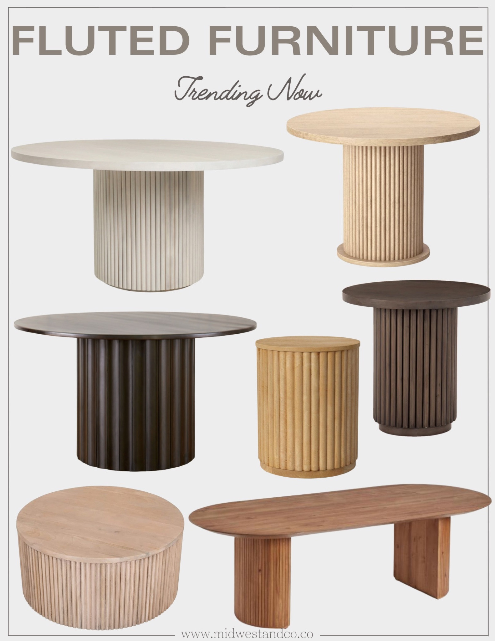Fluted Furniture- check out some of our favorite picks. From dining tables, accent tables, end tables, coffee tables & more. 

#homedecor #furniture #fluting #reeded

#LTKsalealert #LTKhome