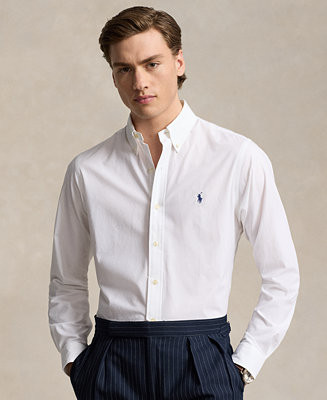 Polo Ralph Lauren Men's Classic-Fit Stretch Poplin Shirt - Macy's | Macy's