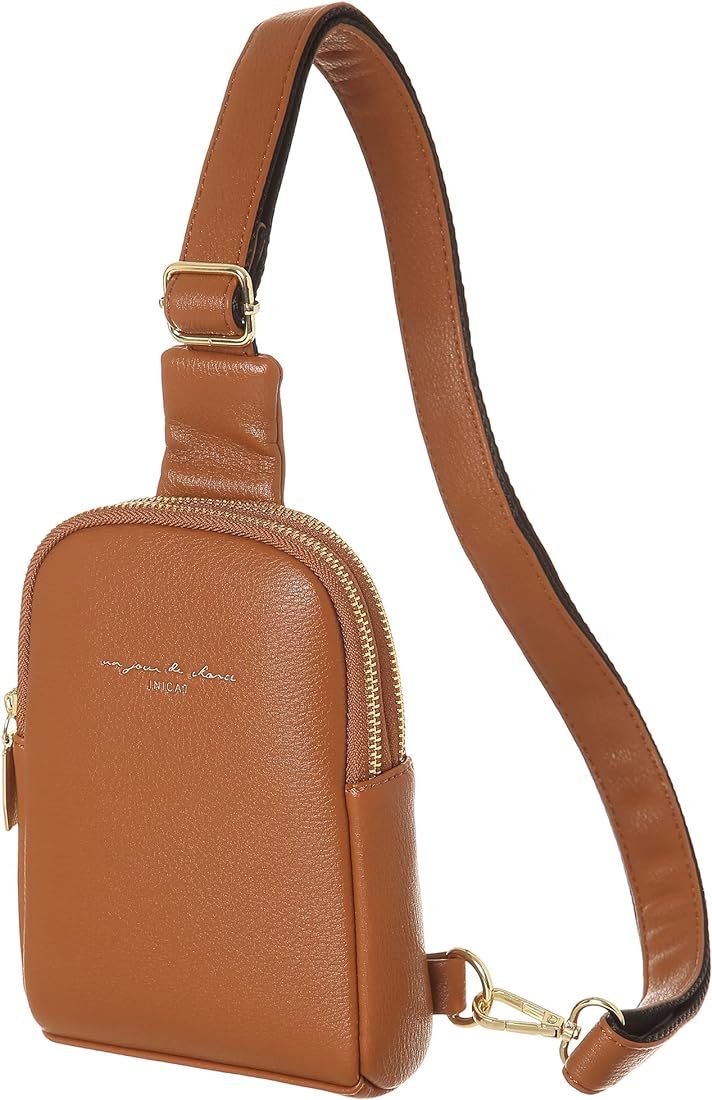 INICAT Small Crossbody Sling Bags for Women Vegan Leather Cell Phone Purse Fanny Packs for Women ... | Amazon (US)