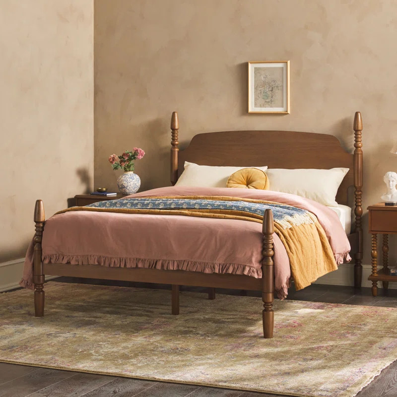 Alcott Hill® Java Traditional Easy Assembly Solid Wood Turned Spindle Bed | Wayfair | Wayfair North America
