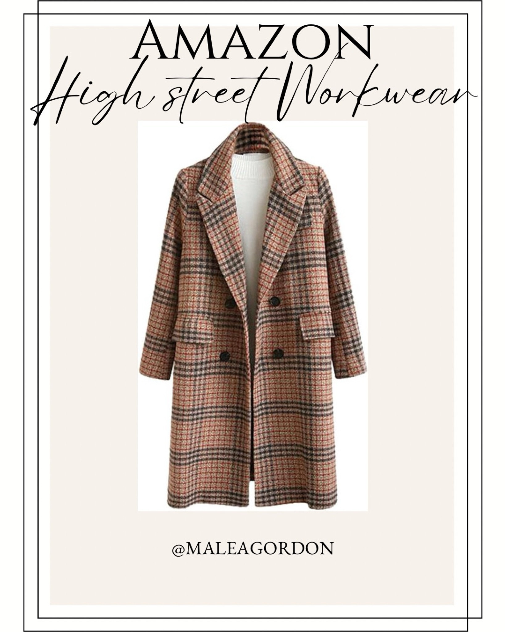 I wear medium 

Women's Winter Oversize Lapel Collar Woolen Plaid Double Breasted Long Peacoat Jacket  