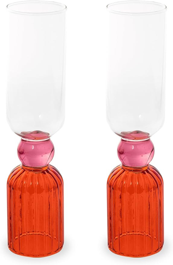 ban.do Bar Glass Set of 2, 6.6oz Cute Cocktail Glasses for Adults, Unique Cocktail Wine & Champag... | Amazon (US)