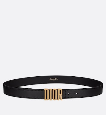 D-Fence Belt Black Smooth Calfskin, 30 MM | DIOR | Dior Beauty (US)