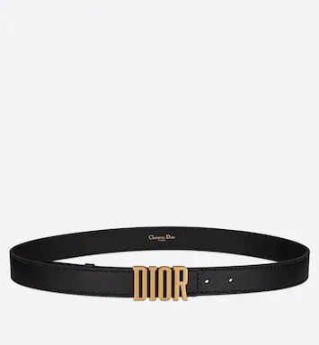 D-Fence Belt Black Smooth Calfskin, 30 MM | DIOR | Dior Beauty (US)