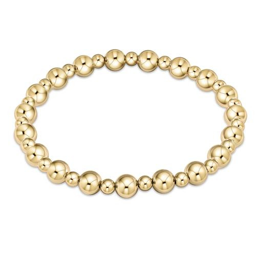 enewton Classic Grateful Pattern 6mm Bead Bracelet - Gold | Smith's of Dublin