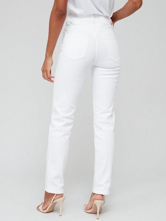 V by Very Sculpt Straight Fit Jean With Stretch - White | Very (UK)