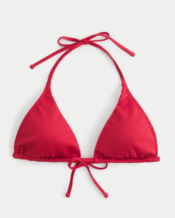 Ribbed Multi-Way Triangle Bikini Top | Hollister (US)