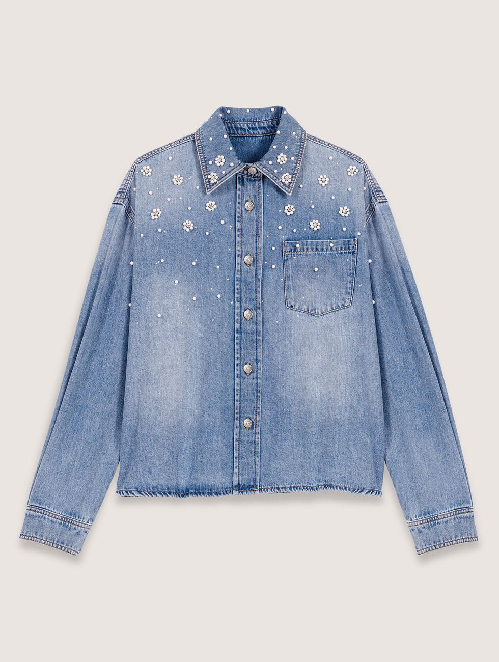 Denim shirt jacket | Maje US | Maje US