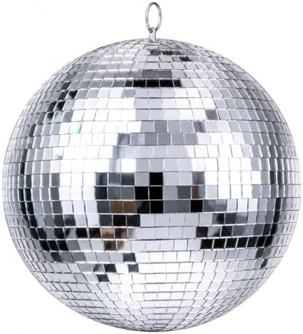 Alytimes Mirror Disco Ball - 8-Inch Cool and Fun Silver Hanging Party Disco Ball –Big Party Dec... | Amazon (US)