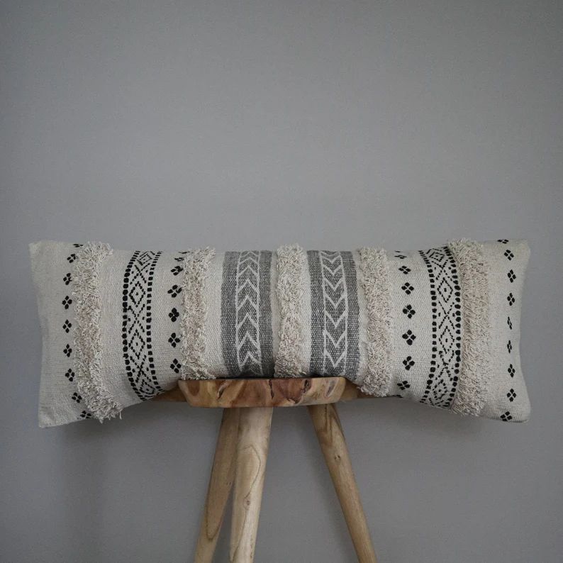 Oversize Lumbar Pillow Cover  Mahala // Boho Lumbar Cushion | Etsy | Etsy (CAD)