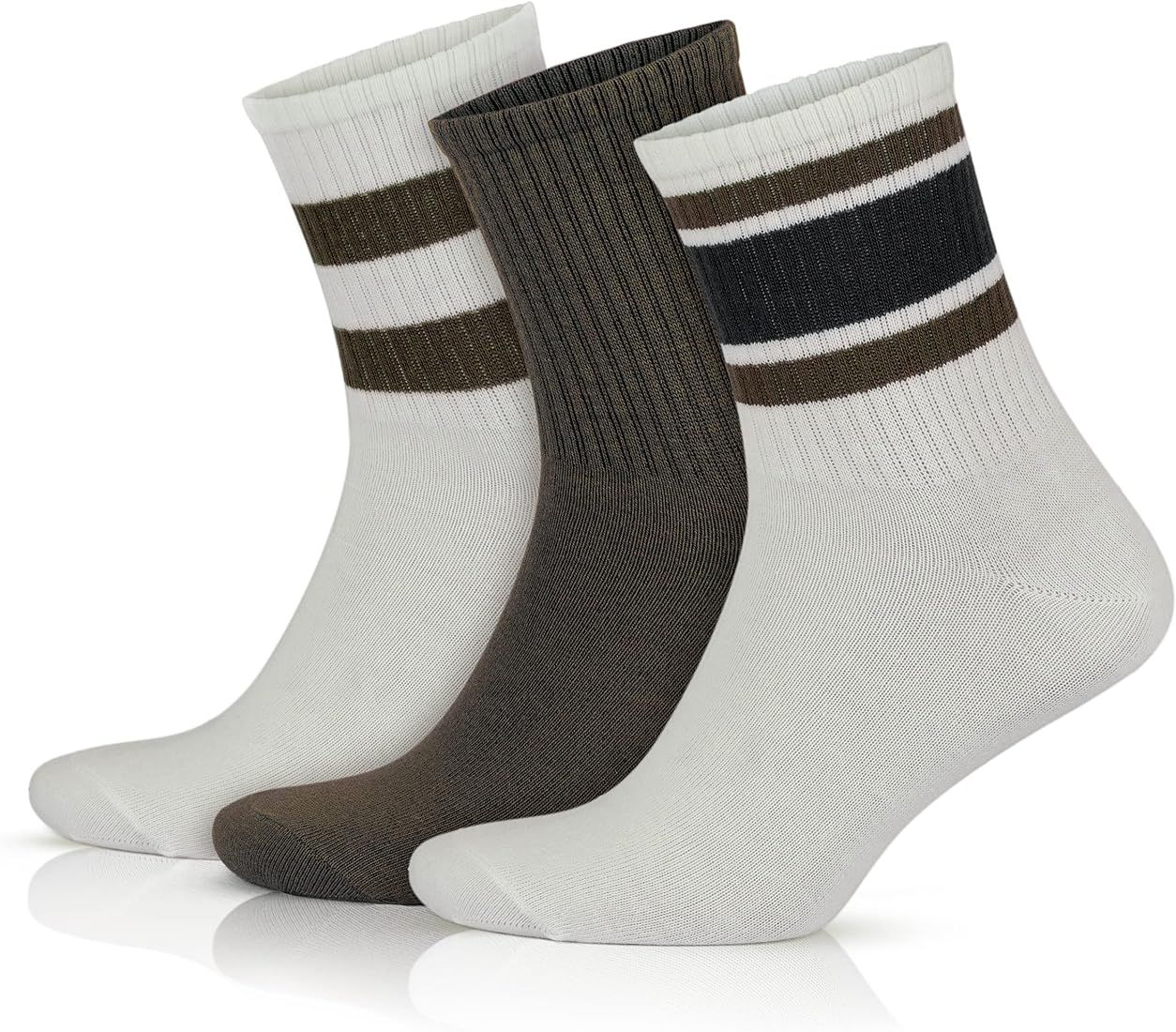 3-4 Pairs Cotton Colorful Retro Thin Striped Socks for Men & Women, Casual Soft Lightweight Quart... | Amazon (US)