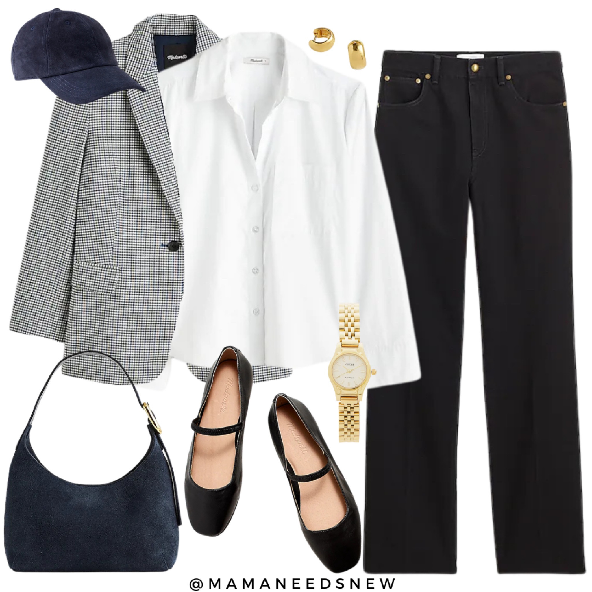 A casual fall outfit with jeans, white shirt, blazer, flats & a cap for a more relaxed vibe 💙

#LTKxMadewell #LTKSaleAlert #LTKStyleTip