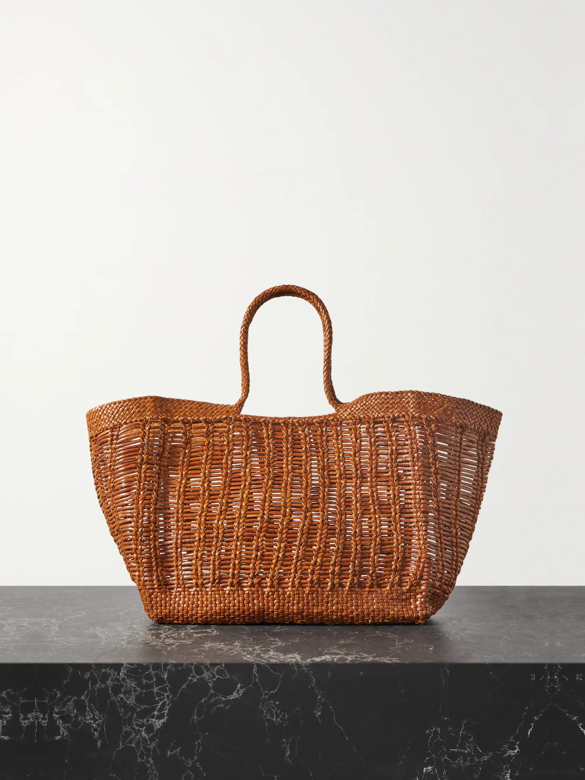 Window Shopper medium woven leather tote | NET-A-PORTER (US)