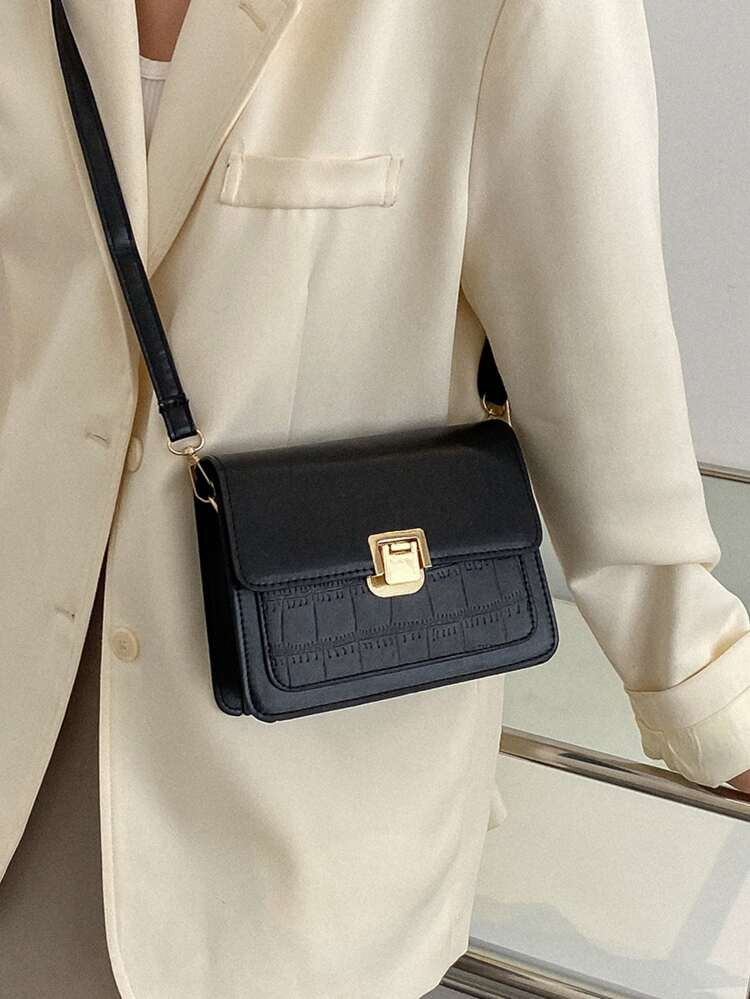 Umhängetasche mit Krokodil Prägung | SHEIN