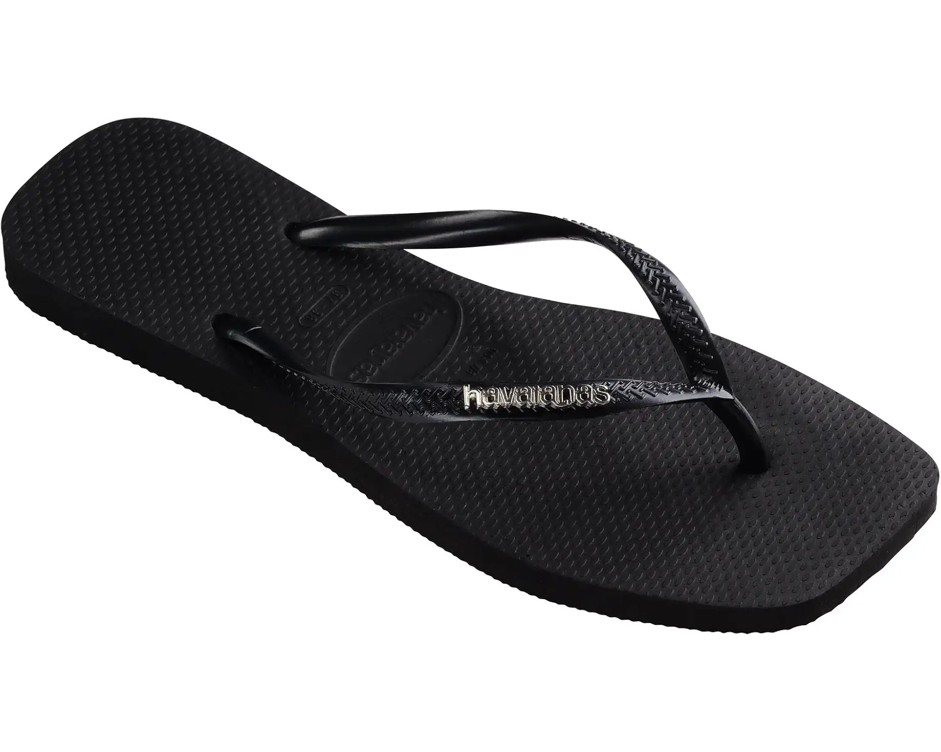 Women's Havaianas Slim Square Logo Metallic Flip-Flop | Zappos