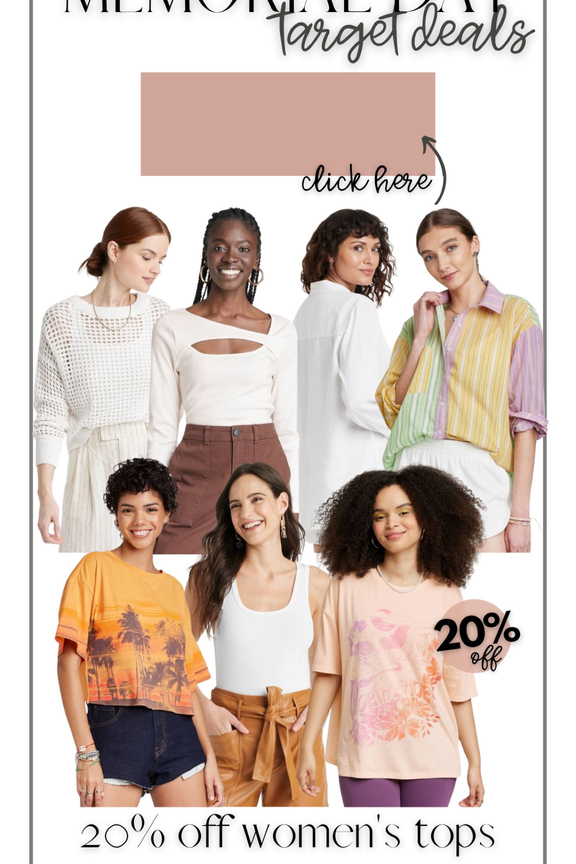 20%’off women’s tops at target

#LTKfit #LTKunder50 #LTKunder100