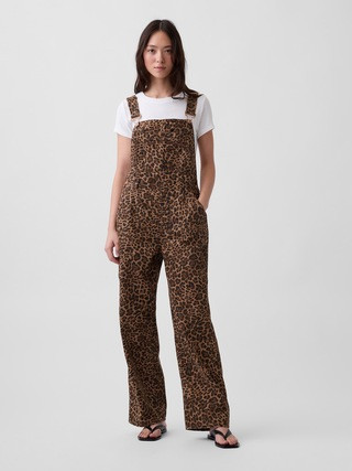 Leopard Print Loose Overalls | Gap (US)