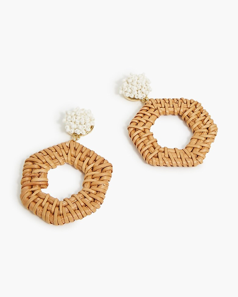 Rattan bead earrings | J.Crew Factory