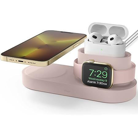 Amazon.com: elago 3 in 1 Apple Charging Station Compatible with Apple Watch Series 8/SE2/7/6/SE/5... | Amazon (US)