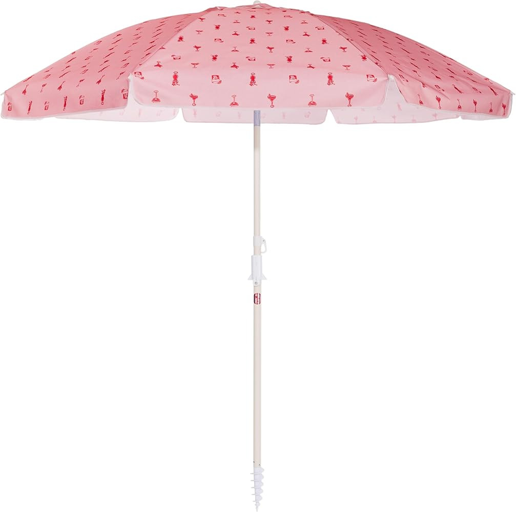 Business & Pleasure Co. Margaritaville Manana Umbrella - 6.5' Beach Umbrella Sand Anchor, 7' Tall... | Amazon (US)