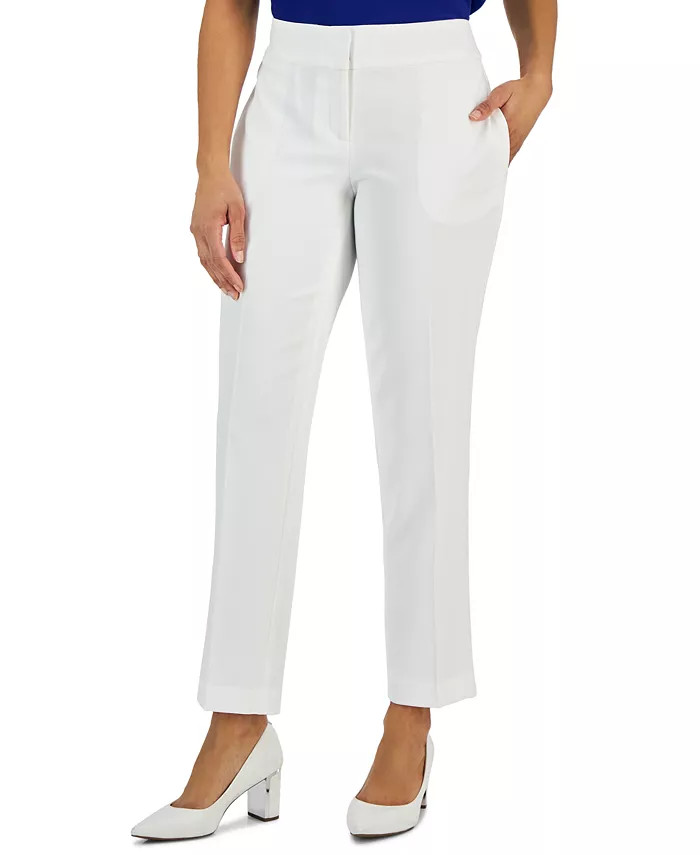 Women's Stretch-Crepe Straight-Leg Pants | Macys (US)