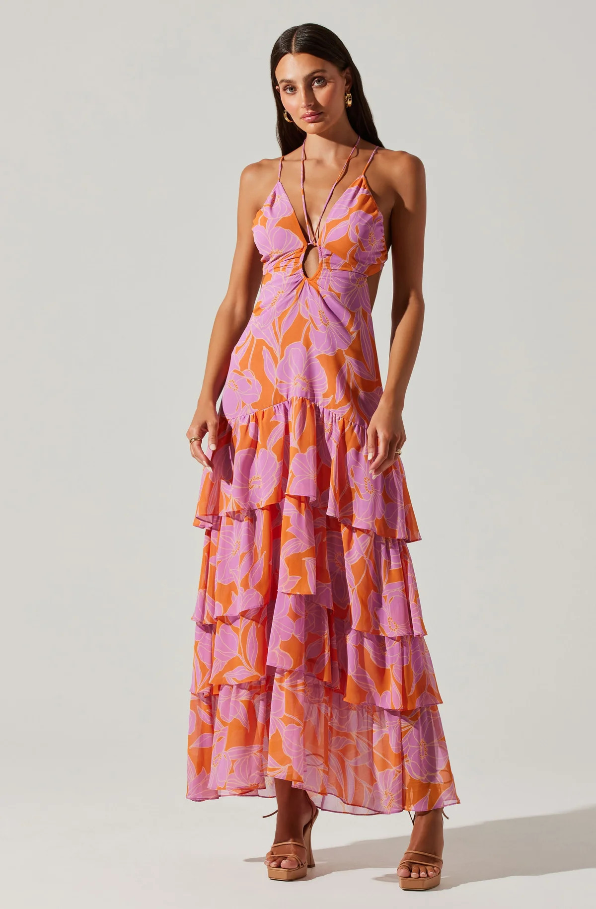 Aneira Floral Tiered Maxi Dress | ASTR The Label (US)