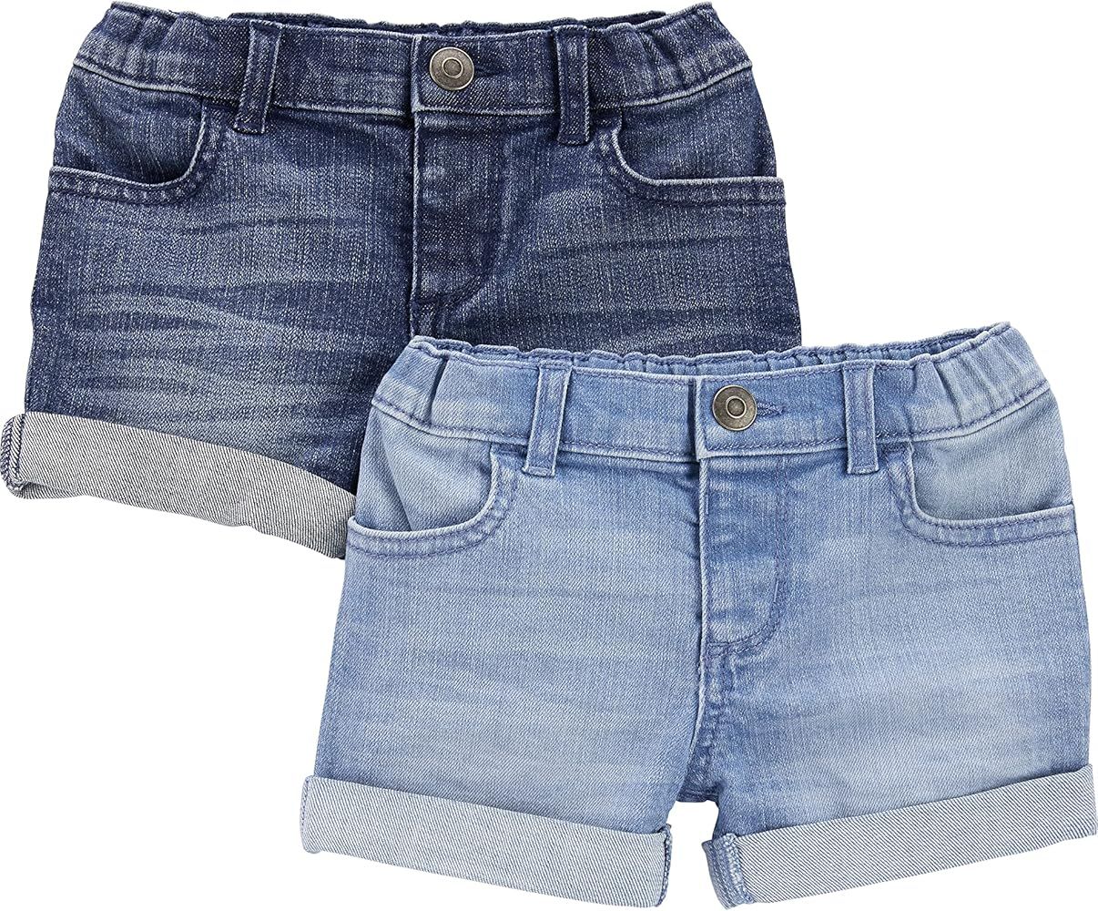 Simple Joys by Carter's Girls' Toddler 2-Pack Denim Shorts | Amazon (US)