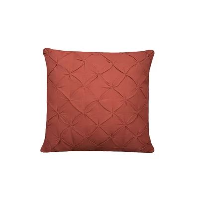Amundson Pintucked Square Pillow Cover Color: Rust | Wayfair North America